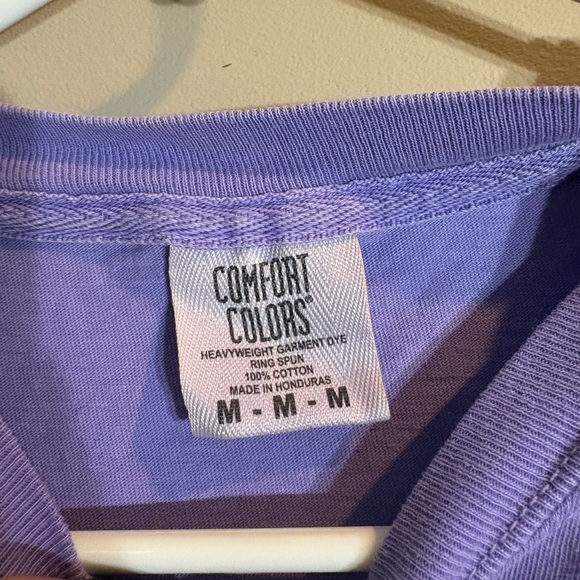 Comfort Colors Lavender Short Sleeve Tee with Shark Row Graphic - Picture 3 of 3